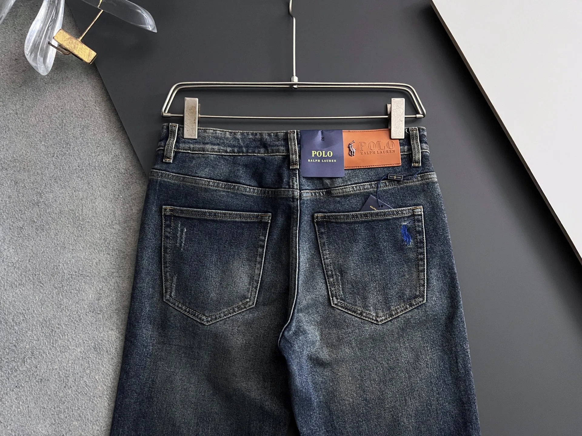 P230) Polo*, heavy-duty washed casual jeans, imported original washed stretch fabric, comfortable and elastic, unique design, super correct fit, comfortable and breathable, extremely high grade, counter quality, handsome upper body, size: 29-40